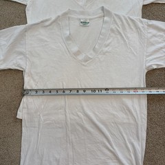 2 Vintage 80s Savile Row Under Shirt Blank White Mens Sz M 38-40 Combed Cotton