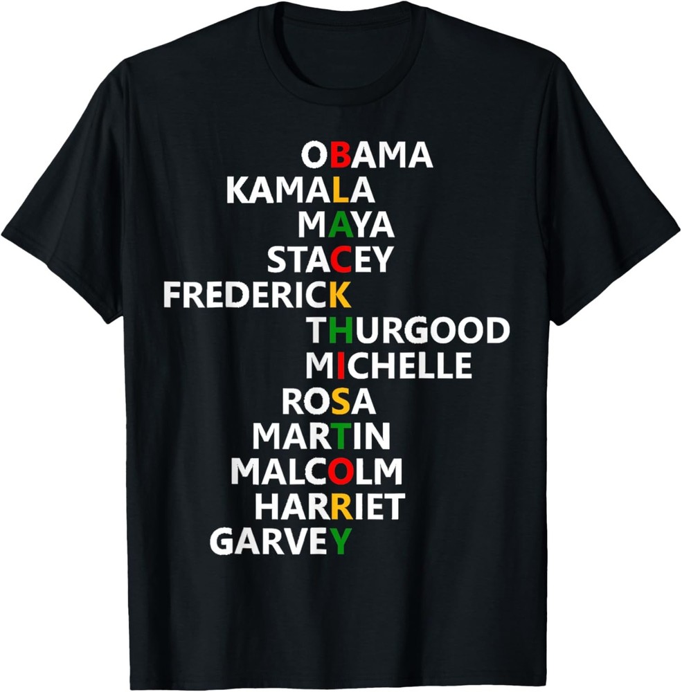 2025/Black History Month Leaders Black History Month T-Shirt. T-Shirt
