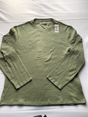 ALFANI MENS OLIVE DRAB LONG SLEEVE THERMAL SHIRT SIZE XXL