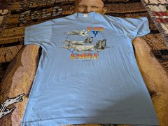 vintage F-15 eagle fighter jet t shirt men’s XL Thin Screen Stars Single stitch
