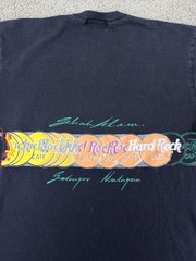 Vintage Hard Rock Cafe Shirt Mens Large Black Shah Alam Malaysia Grand Prix 90s