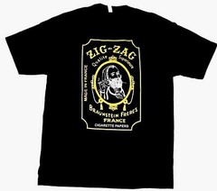 ZIG ZAG T-Shirt Rolling Paper Marijuana Weed Smoking Tee Men Black New S-5XL