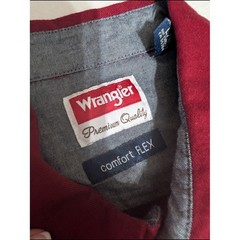 Wrangler Men’s Long Sleeve Shirt Burgundy/Red Western Rodeo Cowboy
