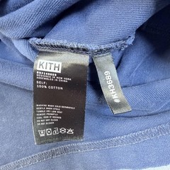Kith Shirt Mens Large Blue Logo Graphic Tee Mineral Wash Cotton Crewneck