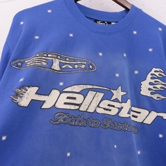 Hell Studios star Gel Sport Logo tee Men’s Cotton Washed Short sleeved T-shirt