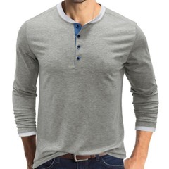 Zonbailon men’s t-shirt solid color base keep warm long sleeve autumn winter