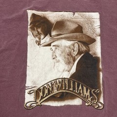 Vintage Don Williams The Gentle Giant Tshirt XL Purple Dbl Sided VTG Music