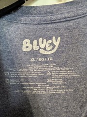 Bluey Family Graphic T-Shirt Men’s XL Blue Cotton Blend Short Sleeve Disney BBC