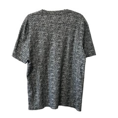 AllSaints Etham SS Crew Neck T-Shirt Grey Marl Textured Oversized Large