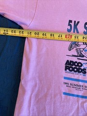 Vintage 1980’s Jerzees Super T Pink Shirt Desert Gold Series 5K Arizona, L