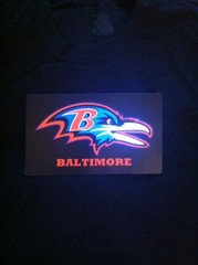 Ravens NFL Football Sound Activated Light LED Light EL T-Shirt S/L/L/XL/XXL/XXXL