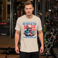 “Unisex Funny T-Shirt – Regular Fit, Crew Neck,4-Color Design for All”