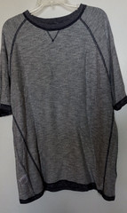 Paper Denim & Cloth cotton blend navy heather s/s pullover XL
