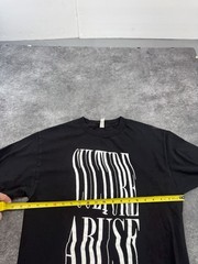 Culture Abuse T-Shirt Mens Size Medium Black Graphic Print Short Sleeve