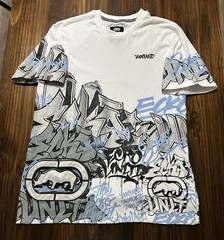 Ecko Unltd The Graffiti Tee White All Over Print Size Medium Excellent Condition