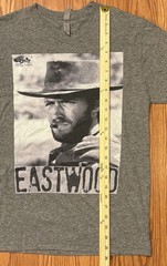 Clint Eastwood T Shirt The Man With No Name Gray Vintage Western Inspired Tee SM