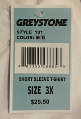 NWT Greystone Big & Tall Men’s White T-Shirt , 3XL