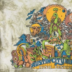 Austin City Limits Music Festival Shirt Mens Large Green 2023 Tie Dye Tee