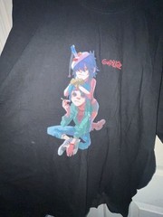Gorillaz 2D and Noodle Graphic Band T-Shirt Black