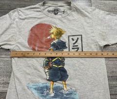 Kingdom Hearts 3 Shirt Adult Medium Sora Disney Square Enix Game Promo Tee Gray