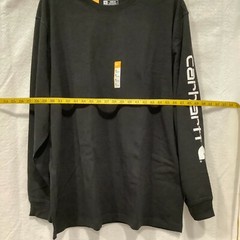 Carhartt Mens TK0231 Black Loose Fit Long Sleeves Logo Graphic T Shirt Size XL