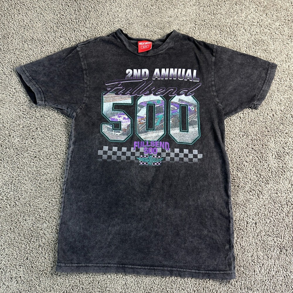 Full Send Nelk Boys Shirt Mens Small Gray 2nd Annual Fullsend 500 Racing