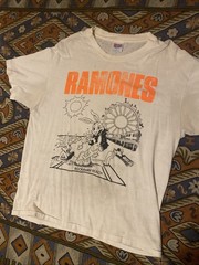 Vintage 80s 90s RAMONES shirt Rockaway Beach XL Punk