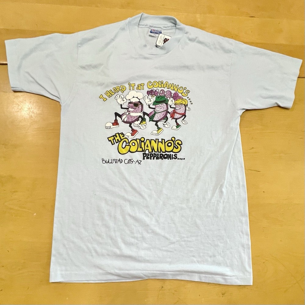 1990s Vintage Colianno’s California Raisins Shirt L – Pepperonis Single Stitch🍕