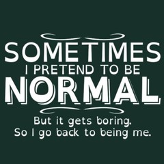 Sometimes I Pretend To Be Normal Sarcastic Humor Graphic Novelty Funny T Shirt