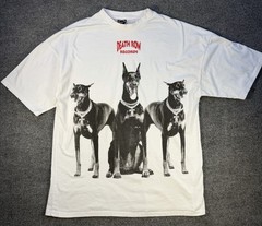 Death Row Records Doberman Dogs White Shirt Snoop Dog Size Large Preowned