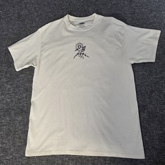 Empyre Mens Large Cream Cherub Angel Tattoo Graphic T-Shirt Off White Cotton