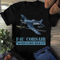 F4U Corsair Whistling Death Warbird Airplane T Shirt, Gift for Airplane Lover, A