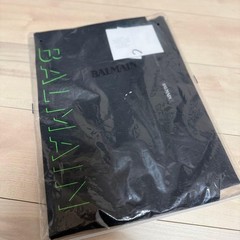Balmain Men’s Logo T-Shirt Black Green Foil Velour