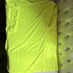 Walls Men’s Pocket T-Shirt Hi-Vis Yellow XL Regular Crew Neck Short Sleeve