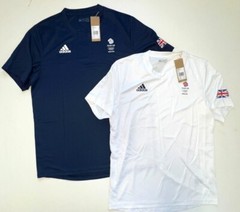 Adidas Training Shirt Team GB Tech Olympic Jersey White Blue XS S M L XL 2XL 3XL