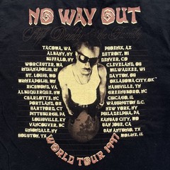 Vintage 90s Puff Daddy No Way Out World Tour Band Rap Tee Shirt Size XL
