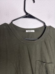 Buck Mason T-Shirt Men’s Small Green Wash Toughknit Pocket Crew Tee USA Made EUC