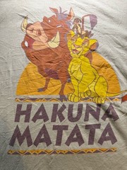 Lion King Hakuna Matata Cream XL T-Shirt Simba Timon Pumbaa Disney