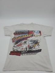 J GALT USA STREAM RACING T-SHIRT Men Small White Graphic Print..#14772