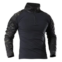 Tactical Combat Shirt Men Army Military Camo Long Sleeve Airsoft Hunting