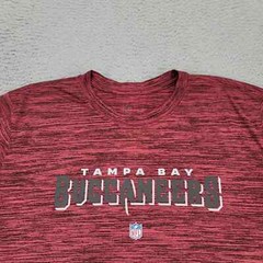 Nike Shirt Mens Large Red Tampa Bay Buccaneers Spellout NFL Football Outdoors