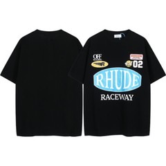 🎁🎁33Style Men Women RHUDE High Quality Cotton Short Sleeve Polo T-Shirt S-2XL