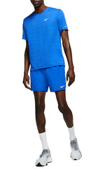 NIKE Dri-FIT Miler Short Sleeve Running T-Shirt sz S Small Blue Reflective