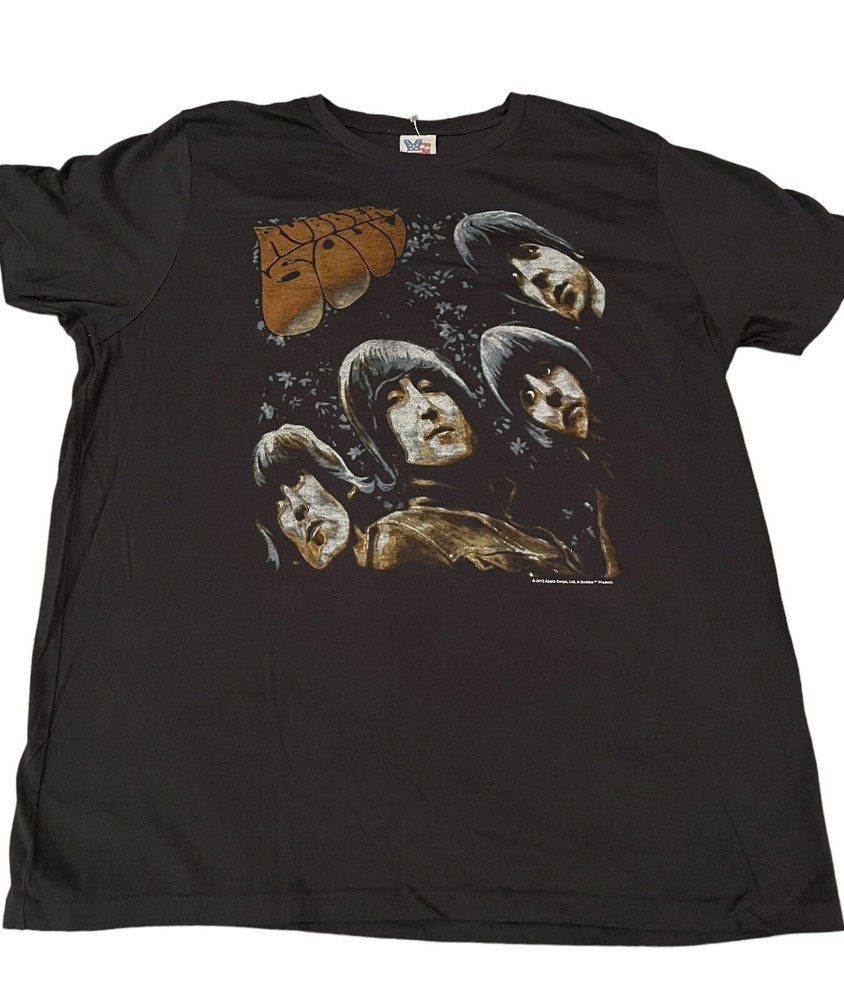 Vintage 2012 The Beatles Rubber Soul T Shirt Rare Band Rock Promo USA Large Men