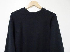 M/L Vtg 90s Black Blank Distressed Skate Punk Rock Grunge Boxy 50/50 Sweatshirt