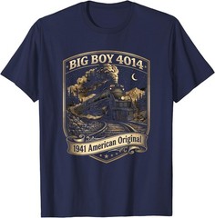 Big Boy 4014 Train Engineer Steam Train Conductor American T-Shirt