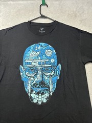 Breaking Bad Heisenberg T Shirt Men’s Medium Black Walter White TV Show Meth.
