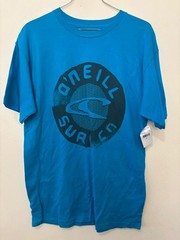 New O’neill Mitigate T-Shirt Tee SS Shirt Men Surf Skate Blue Cyan Pullover M