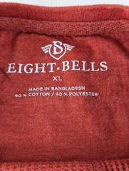 Eight Bells Long Sleeve Casual Shirt Cotton Poly Blend Red XL