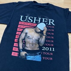 Usher Shirt Medium Vintage 2011 OMG Tour Akon Rap Hip Hop Music Tee